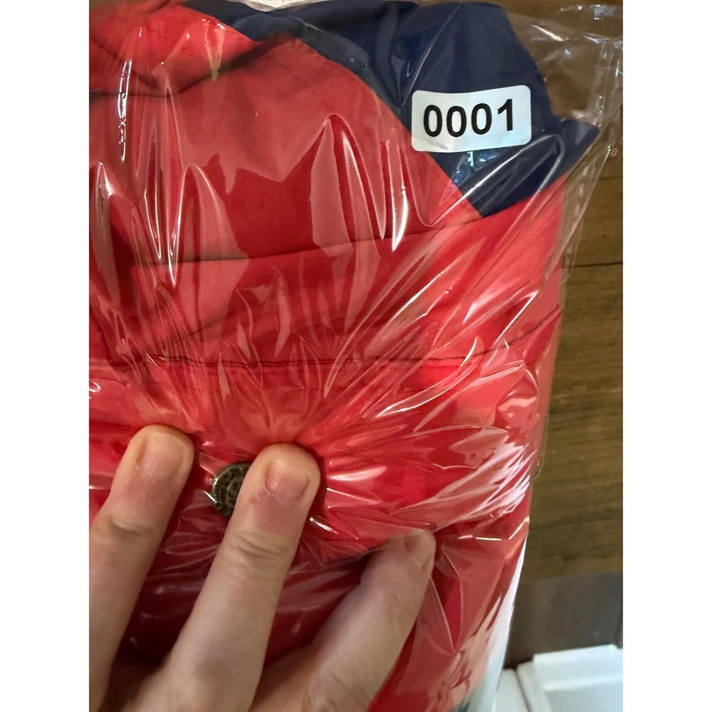 Vintage Sunice Windbreaker Jacket Mens Red Navy Colorblock Mesh Lined Zip Up